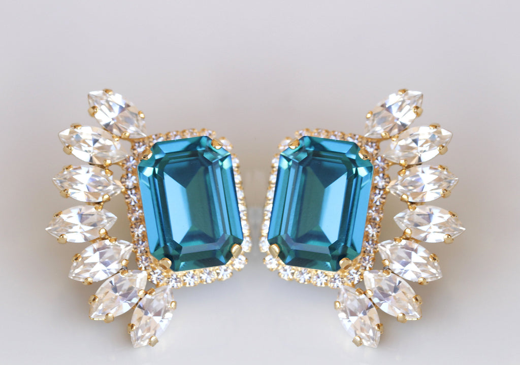 Mamma Mia Turquoise Statement Earrings | Vintouch Italy | Wolf & Badger